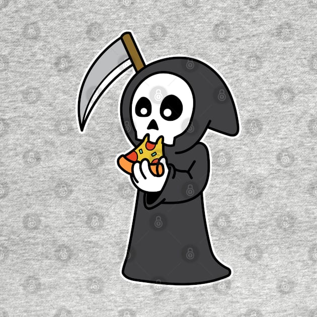 Grim Reaper Eating Pizza by rudypagnel